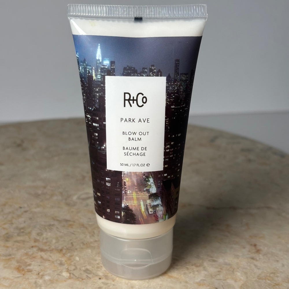 R+Co Park Ave Blow Out Balm 1.7oz Travel Size Smoothing Heat Protectant Cream